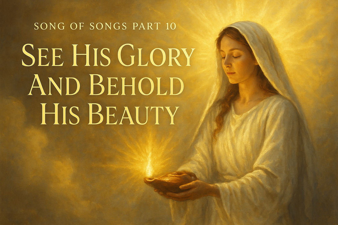 See His Glory And Behold His Beauty blog header representing Song of Songs Part 10 about divine encounter and heavenly vision