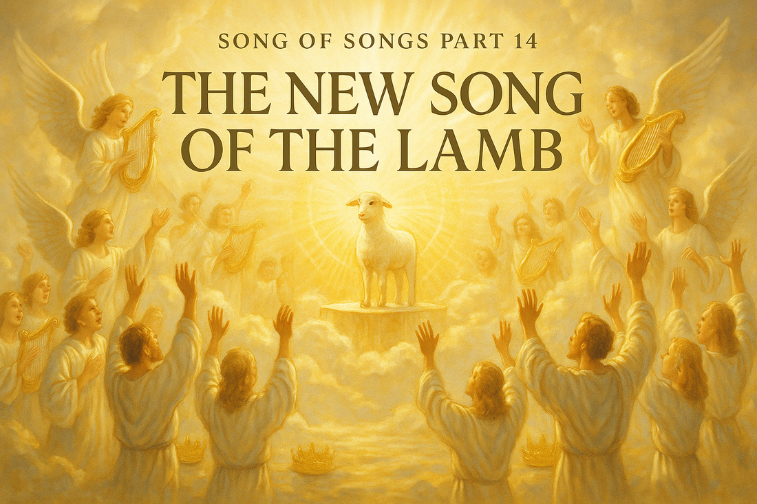The New Song Of The Lamb blog header representing Song of Songs Part 14 about heavenly worship and eternal praise