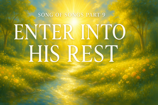 Enter Into His Rest blog header representing Song of Songs Part 9 about divine rest and spiritual peace